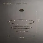 Кольцевые люстры и светильники TORRES RING 48 ламп (3 кольца) Lampatron 8273-22552