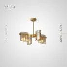 Люстра JANICE CH 4 лампы. Цвет Латунь Lampatron 7401-20445
