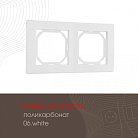 Рамка из поликарбоната на 2 поста Arte Milano 503.06-2.white am