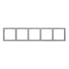 Рамка пластиковая на 5 постов, (серый) Voltum VLS100516 S70