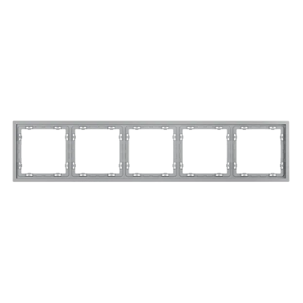 Рамка пластиковая на 5 постов, (серый) Voltum VLS100516 S70
