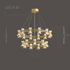 Кольцевые люстры и светильники BLASIUS Цвет Латунь. 21 лампа Lampatron 6941-20955