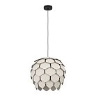 Подвесной светильник (люстра) 1X40W (E27) H2465 ?495 сталь черный / дерево серый eglo 900847 MATTANZA