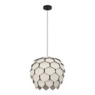 Подвесной светильник (люстра) 1X40W (E27) H2465 ?495 сталь черный / дерево серый eglo 900847 MATTANZA