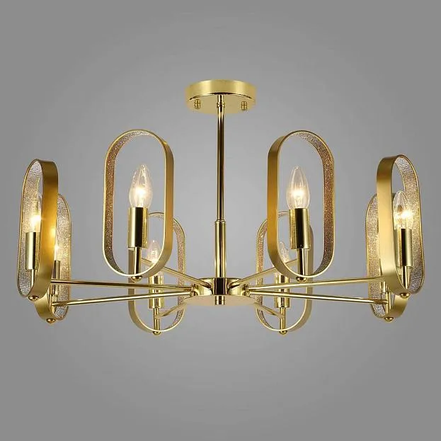 Люстра на штанге Defense Oval Gold ImperiumLoft 143908-22 40.2495