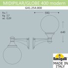 Уличный настенный светильник FUMAGALLI MIDIPILAR/GLOBE 400 modern G41.254.000.AYE27