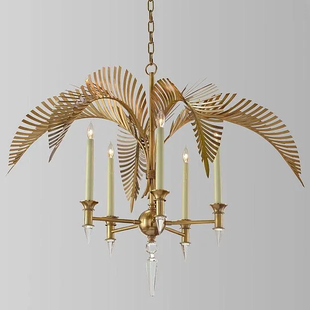 Подвесная люстра John-Richard Collection Palm Frond 5-Light Chandelier ImperiumLoft 123412-22 40.2605