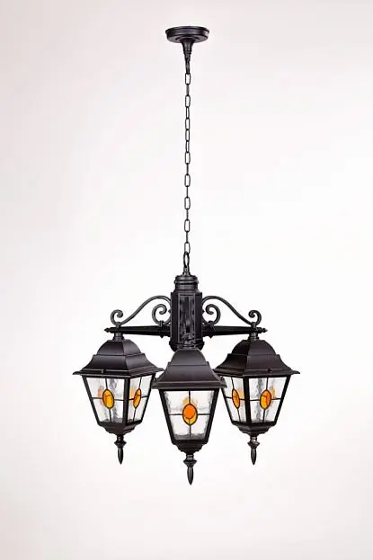 Уличный светильник подвесной Oasis Light 79970МlgY/3 Bl QUADRO M lead GLASS Уличный светильник подвесной Oasis Light 79970МlgY/3 Bl QUADRO M lead GLASS
