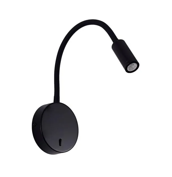 Гибкий светильник черный LED 3Вт 55см Zortes ZRS.19108.3 NIKKY