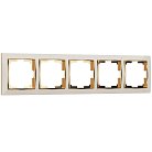 Рамка на 5 постов Werkel W0051932 (слоновая кость/золото) a051655 Snabb