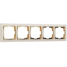 Рамка на 5 постов Werkel W0051932 (слоновая кость/золото) a051655 Snabb