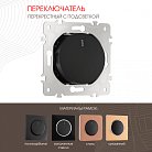 Переключатель одноклавишный перекрёстный с подсветкой, 10AX 250V Arte Milano 202.35-1.black am