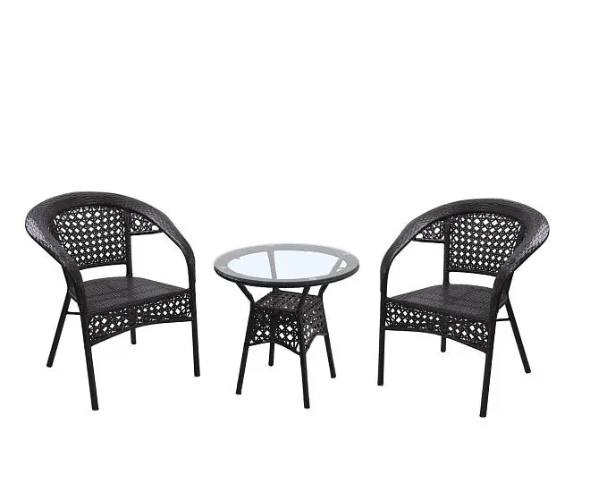 Комплект кофейный стол круглый + 2 кресла Kink Light KL01157K