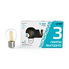 Лампа cветодиодная E27 5,5W 4100K прозрачная 3 шт. Gauss 1051226T