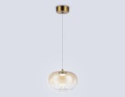 Подвесной светильник Ambrella light LH11083 BS/TI латунь/янтарь 4W 3000K D180*130
