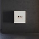 Накладка для розетки компьютерной двойной RJ45+RJ45 кат.6, (хлопок) Voltum VLS001413 S70