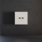 Накладка для розетки компьютерной двойной RJ45+RJ45 кат.6, (хлопок) Voltum VLS001413 S70