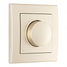 Комплект - диммер 500W с рамкой однопостовой шампань пластик Arte Milano SET06-1-48-1 shampan