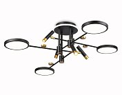 Потолочный светодиодный светильник с пультом Ambrella light FL51649/4+4 BK/GD