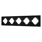 Рамка пластиковая FRM-TENDO-SFPL-5-BK (Матовый черный) Arlight 054657