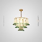 Люстра LOBBY 9 ламп. Прозрачный+Зеленый Lampatron lobby-green-9 8420-23094