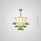 Люстра LOBBY 9 ламп. Прозрачный+Зеленый Lampatron lobby-green-9 8420-23094