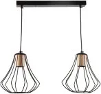 Подвесной cветильник Imex MD.9050-2-P-BK+WOOD