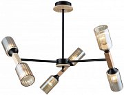 Потолочная люстра Imex MD.5495-6-S-BK+WOOD