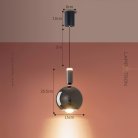 Подвесной светильник TOFT ORB Цвет Жемчужно-черный Lampatron toft-orb-black 8264-23088
