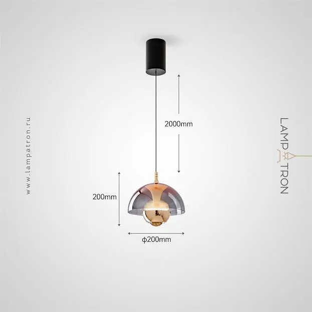 Подвесной светильник HENNEKE BRIGHT Цвет красный градиент Lampatron 8754-24621 Подвесной светильник HENNEKE BRIGHT Цвет красный градиент Lampatron 8754-24621