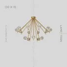 Потолочная люстра INGELA CH 15 ламп. Цвет Латунь Lampatron 5414-13901