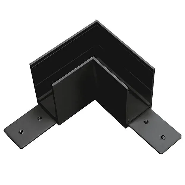 Соединитель горизонтальный L-образный ЧЕРНЫЙ для PRO Lightstar 505127-ALU Teta