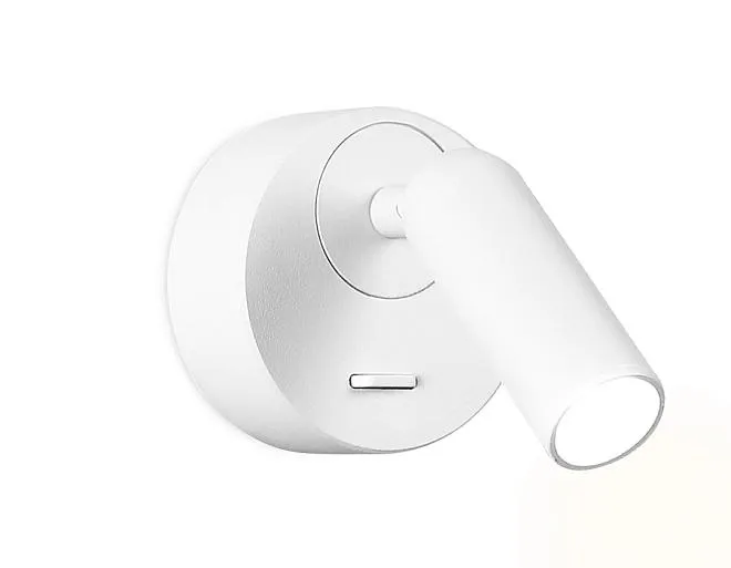 Настенный поворотный светодиодный светильник с выключателем белый песок LED 4200K 3W 70*70*65 Ambrella light FW280 SWH