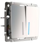 Выключатель двухклавишный с подсветкой Werkel W1122102 (глянцевый никель) a051088