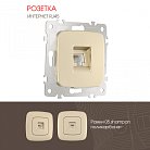 Розетка интернет, RJ45 Arte Milano 205.45-1.shampan am