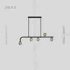 Реечный, рядный светильник KIERSTEN 5 ламп. Цвет Черный Lampatron 5416-13908