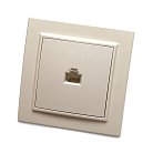 Розетка компьютерная 1-местная STEKKER 39233 PST00-9007-02, RJ-45 Эрна, слоновая кость