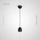 Подвесной светильник DIEGO Тип B. Цвет Черный. 3000К Lampatron 6216-16721