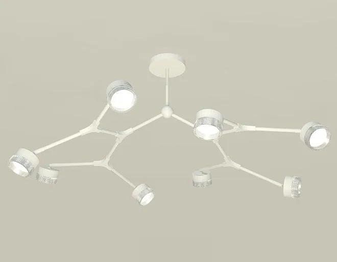 Люстра на штанге Ambrella light XB9059201/8 SWH/CL