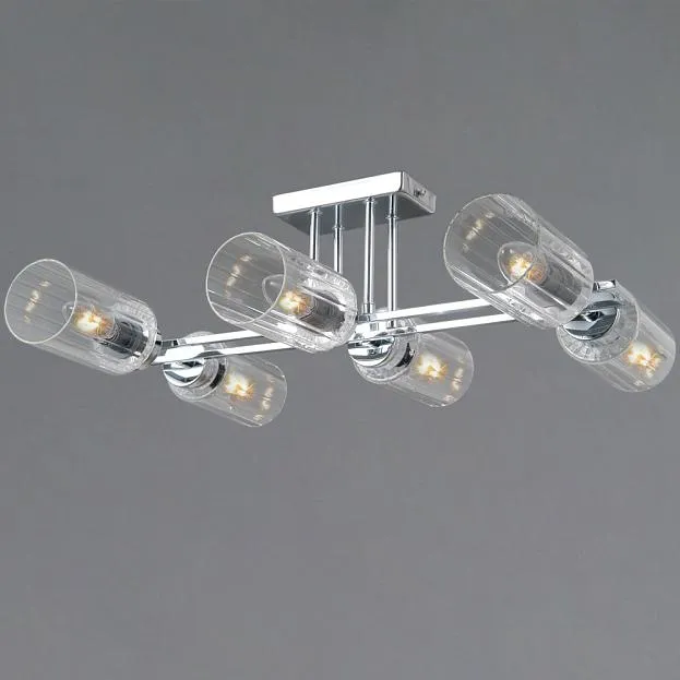 Потолочная люстра ILLUMICO IL0780-6CSQ-25 CR NAPLES Потолочная люстра ILLUMICO IL0780-6CSQ-25 CR NAPLES