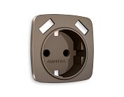 Лицевая панель OMEGA (Темная бронза матовый) для электрической розетки с заземлением Ambrella Volt OP6390 QUANT
