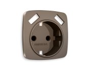 Лицевая панель OMEGA (Темная бронза матовый) для электрической розетки с заземлением Ambrella Volt OP6390 QUANT