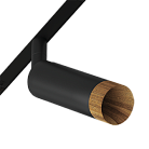 Светодиодный светильник для магнитной системы Ledron Sagi S40 Wooden Black 3000K