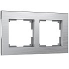 Рамка на 2 поста Werkel W0021706 (алюминий) a050957 Aluminium