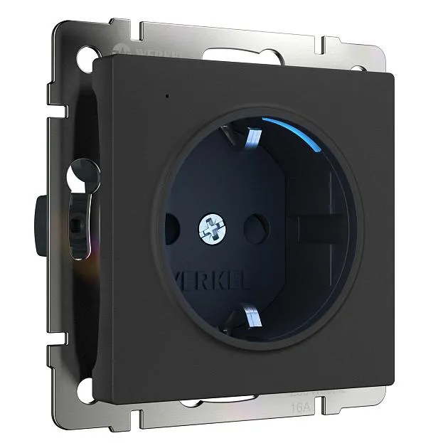 Розетка с подсветкой Werkel W1171408 (черный) a054523 Розетка с подсветкой Werkel W1171408 (черный) a054523