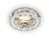 Встраиваемый точечный светильник MR16 с хрусталем Ambrella Light K112 CL/CH