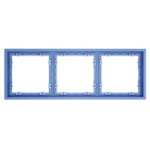 Рамка пластиковая на 3 поста, (деним) Voltum VLS100315 S70