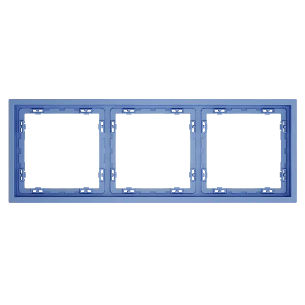 Рамка пластиковая на 3 поста, (деним) Voltum VLS100315 S70