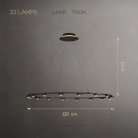 Кольцевые люстры и светильники TORRES RING 22 лампы Lampatron 8273-22550