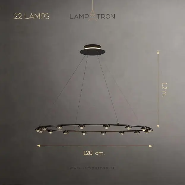 Кольцевые люстры и светильники TORRES RING 22 лампы Lampatron 8273-22550 Кольцевые люстры и светильники TORRES RING 22 лампы Lampatron 8273-22550